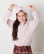 KJCJA80044 a.v.v KIDS(アー・ヴェ・ヴェ) 【数量限定】[100-150]［マイメロディ／クロミ］耳付きパーカー ピンク