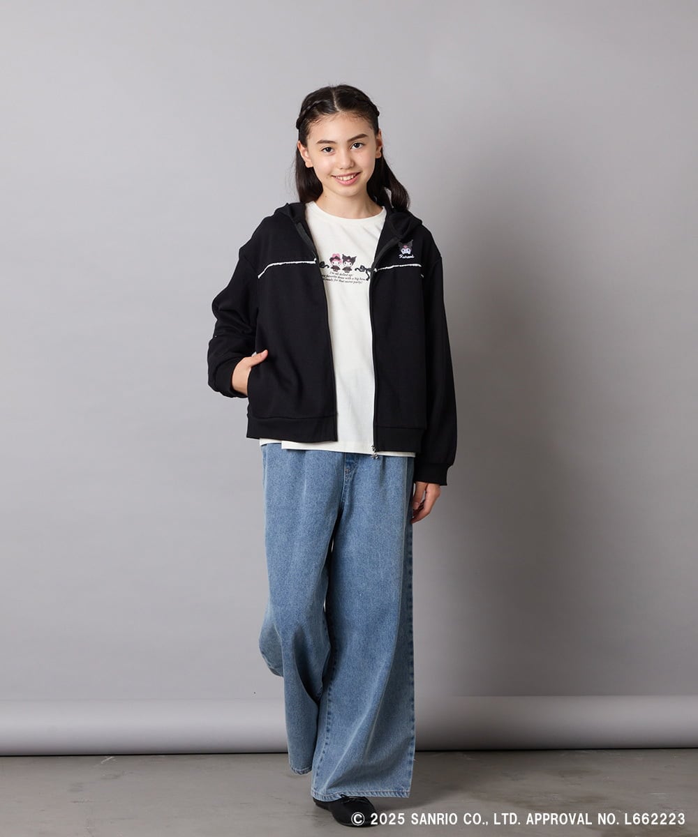 KJCJA80044 a.v.v KIDS(アー・ヴェ・ヴェ) 【数量限定】[100-150]［マイメロディ／クロミ］耳付きパーカー ピンク