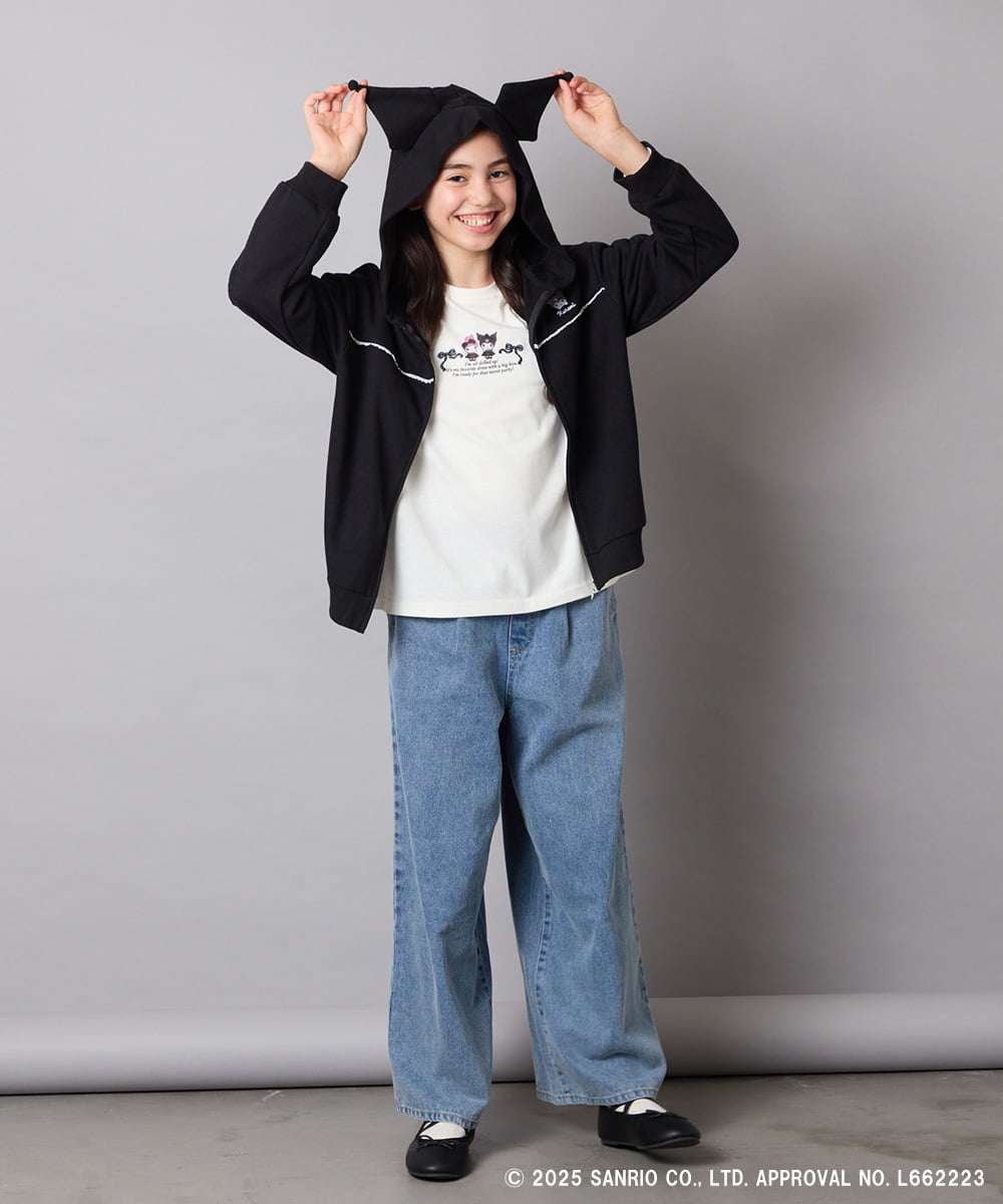 KJCJA80044 a.v.v KIDS(アー・ヴェ・ヴェ) 【数量限定】[100-150]［マイメロディ／クロミ］耳付きパーカー ピンク