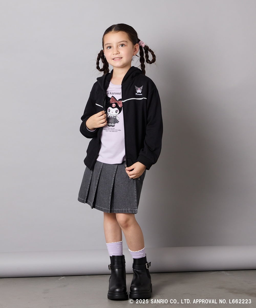 KJCJA80044 a.v.v KIDS(アー・ヴェ・ヴェ) 【数量限定】[100-150]［マイメロディ／クロミ］耳付きパーカー ピンク