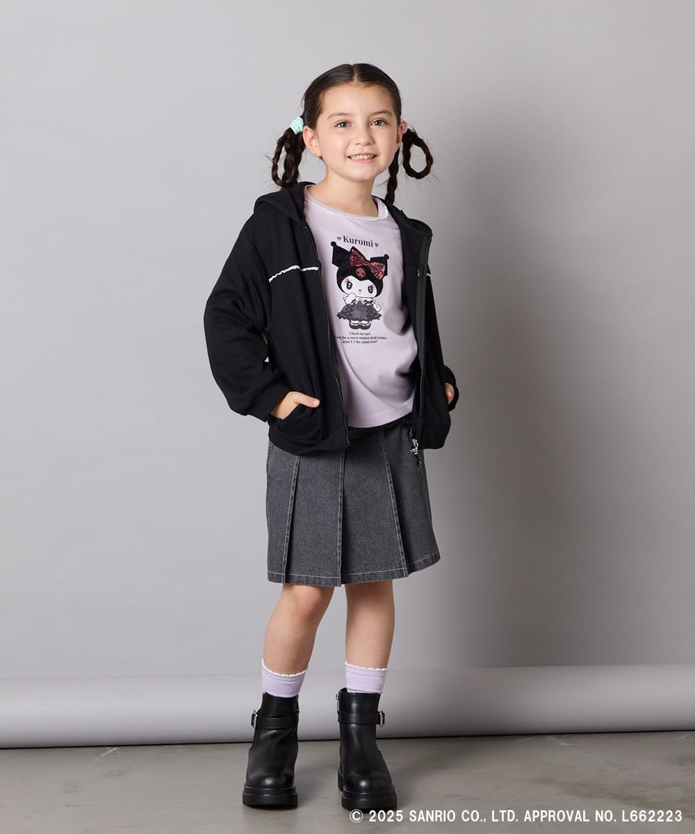 KJCJA80044 a.v.v KIDS(アー・ヴェ・ヴェ) 【数量限定】[100-150]［マイメロディ／クロミ］耳付きパーカー ピンク