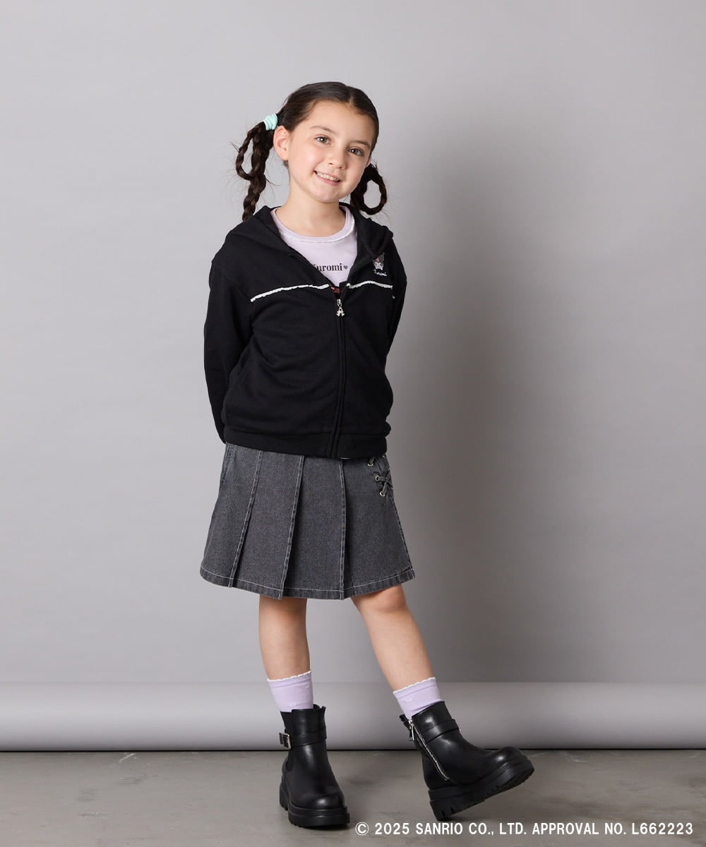 KJCJA80044 a.v.v KIDS(アー・ヴェ・ヴェ) 【数量限定】[100-150]［マイメロディ／クロミ］耳付きパーカー ピンク