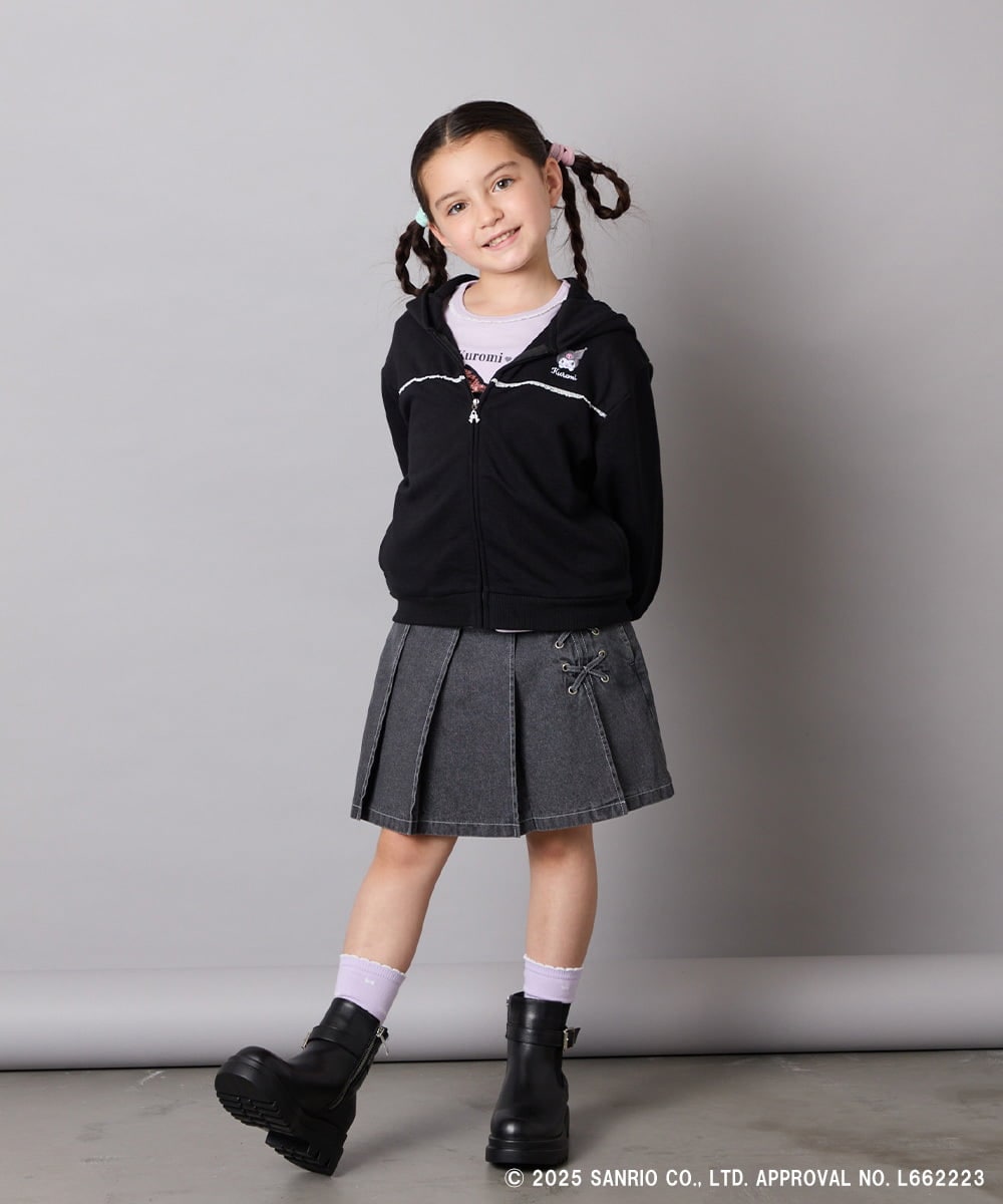 KJCJA80044 a.v.v KIDS(アー・ヴェ・ヴェ) 【数量限定】[100-150]［マイメロディ／クロミ］耳付きパーカー ピンク