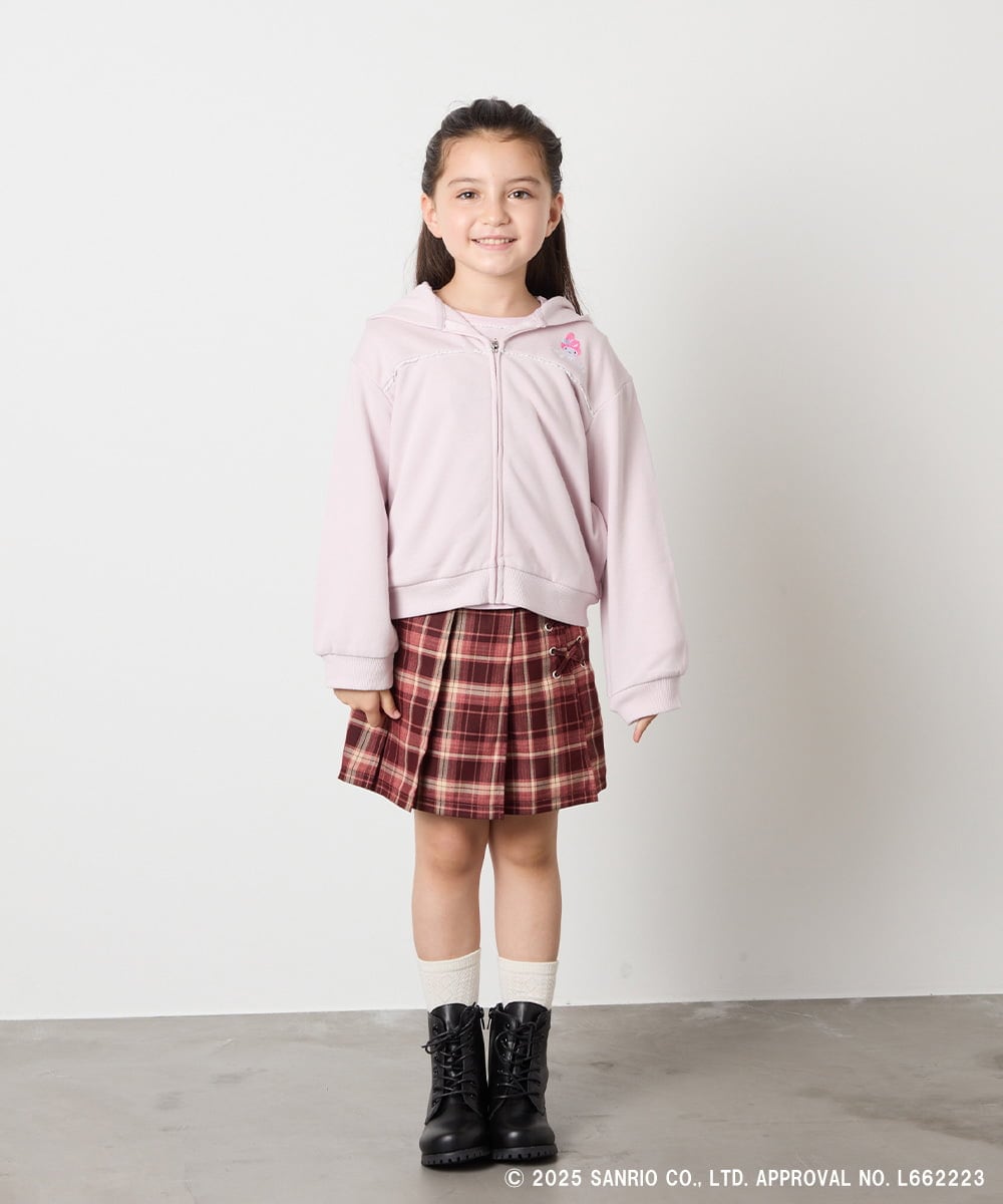 KJCJA80044 a.v.v KIDS(アー・ヴェ・ヴェ) 【数量限定】[100-150]［マイメロディ／クロミ］耳付きパーカー ピンク
