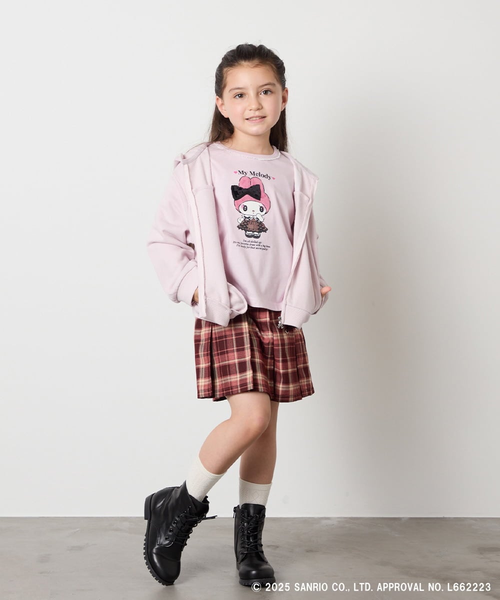 KJCJA80044 a.v.v KIDS(アー・ヴェ・ヴェ) 【数量限定】[100-150]［マイメロディ／クロミ］耳付きパーカー ピンク