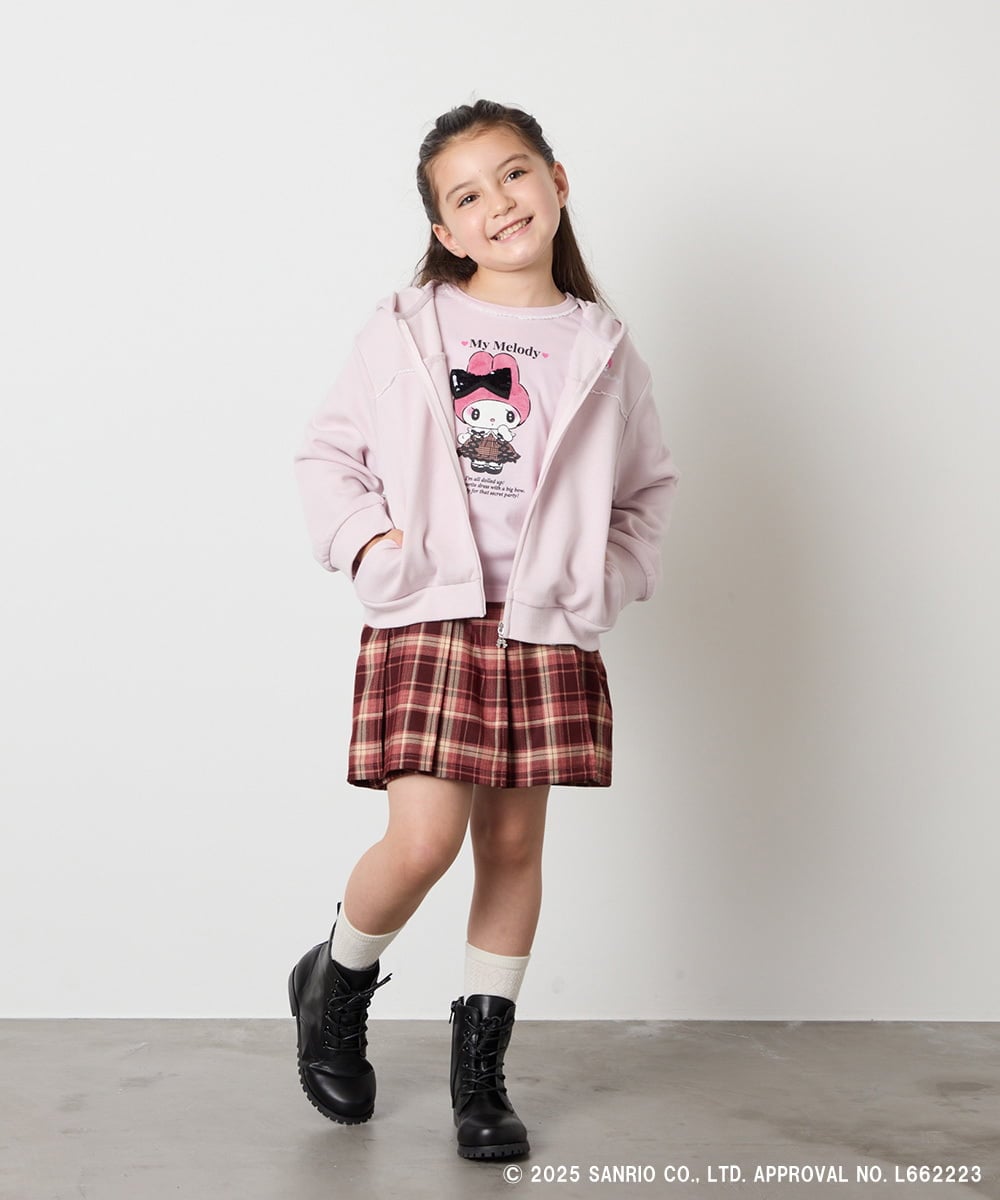 KJCJA80044 a.v.v KIDS(アー・ヴェ・ヴェ) 【数量限定】[100-150]［マイメロディ／クロミ］耳付きパーカー ピンク