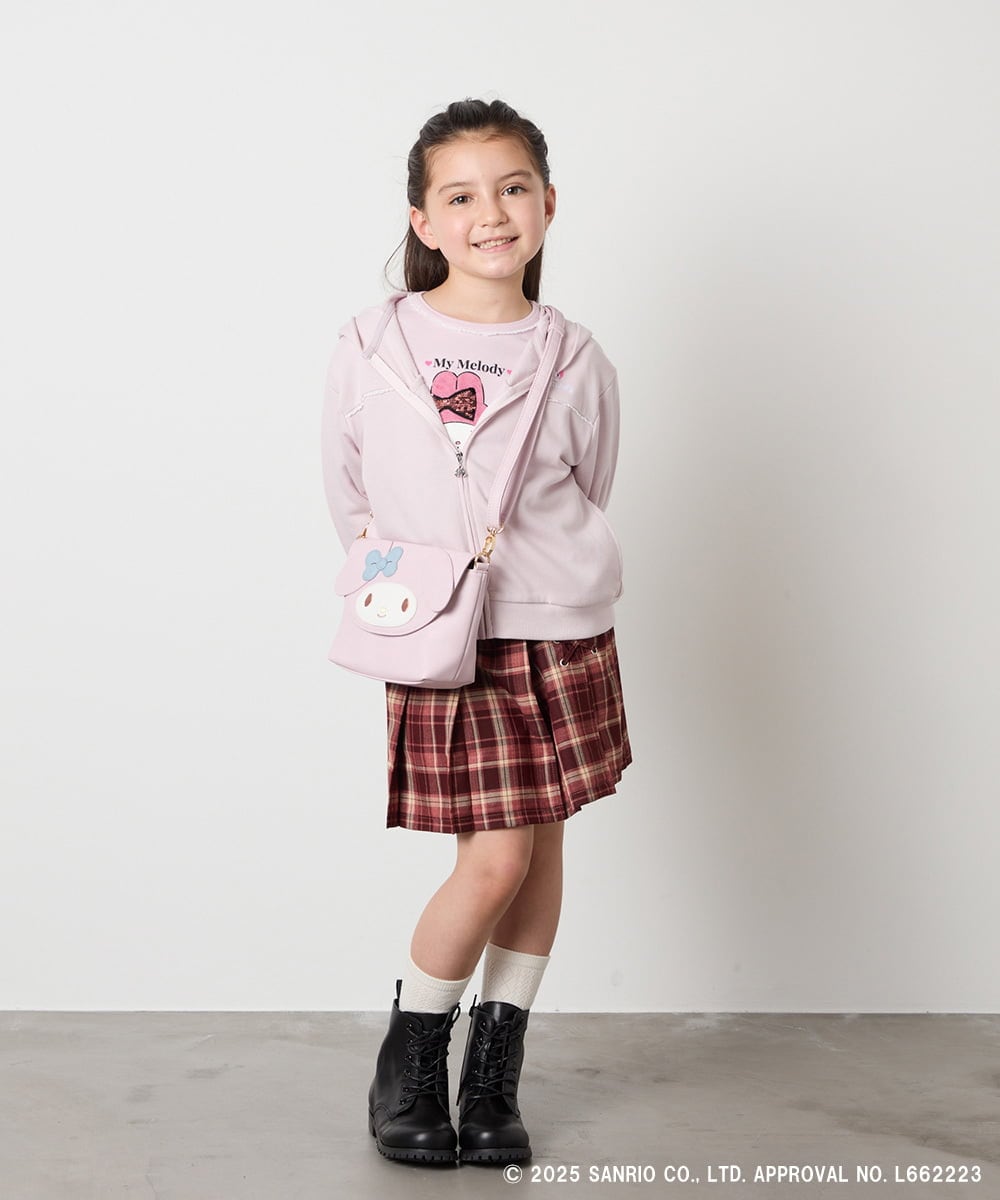 KJCJA80044 a.v.v KIDS(アー・ヴェ・ヴェ) 【数量限定】[100-150]［マイメロディ／クロミ］耳付きパーカー ピンク