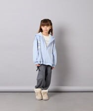 KJCJD03044 a.v.v KIDS(アー・ヴェ・ヴェ) [130-160]【イージーケア】レースアップダンボールパーカー ライトブルー