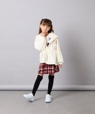 KJCJD03044 a.v.v KIDS(アー・ヴェ・ヴェ) [130-160]【イージーケア】レースアップダンボールパーカー アイボリー