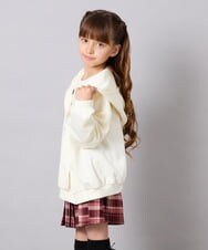 KJCJD03044 a.v.v KIDS(アー・ヴェ・ヴェ) [130-160]【イージーケア】レースアップダンボールパーカー アイボリー