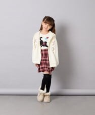 KJCJD03044 a.v.v KIDS(アー・ヴェ・ヴェ) [130-160]【イージーケア】レースアップダンボールパーカー アイボリー