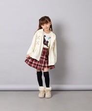 KJCJD03044 a.v.v KIDS(アー・ヴェ・ヴェ) [130-160]【イージーケア】レースアップダンボールパーカー アイボリー