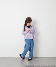 KJCJD05059 a.v.v KIDS(アー・ヴェ・ヴェ) [110-160]【サンリオ/数量限定/毛玉になりにくい/速乾】クロミパーカー ラベンダー