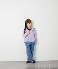 KJCJD05059 a.v.v KIDS(アー・ヴェ・ヴェ) [110-160]【サンリオ/数量限定/毛玉になりにくい/速乾】クロミパーカー ラベンダー