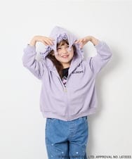 KJCJD05059 a.v.v KIDS(アー・ヴェ・ヴェ) [110-160]【サンリオ/数量限定/毛玉になりにくい/速乾】クロミパーカー ラベンダー