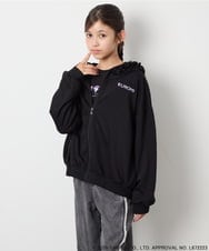 KJCJD05059 a.v.v KIDS(アー・ヴェ・ヴェ) [110-160]【サンリオ/数量限定/毛玉になりにくい/速乾】クロミパーカー ブラック