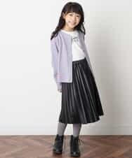KJCJM21029 a.v.v KIDS(アー・ヴェ・ヴェ) [100-130]リングドットサカリバカーディガン ラベンダー