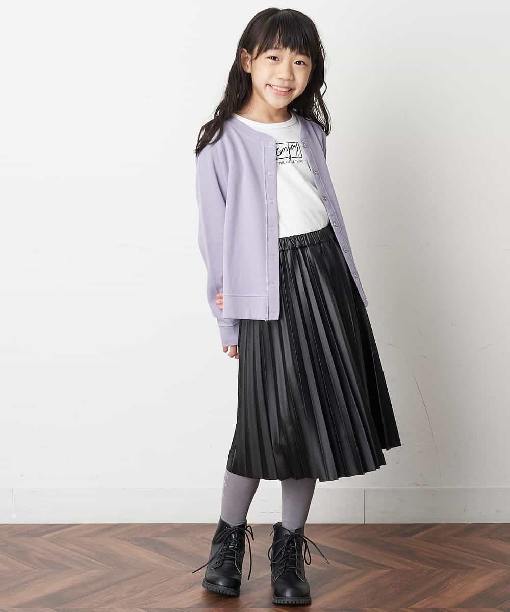 KJCJM21029 a.v.v KIDS(アー・ヴェ・ヴェ) [100-130]リングドットサカリバカーディガン ラベンダー