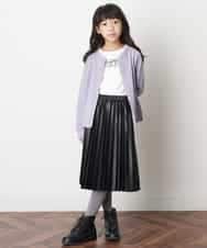 KJCJM21029 a.v.v KIDS(アー・ヴェ・ヴェ) [100-130]リングドットサカリバカーディガン ラベンダー