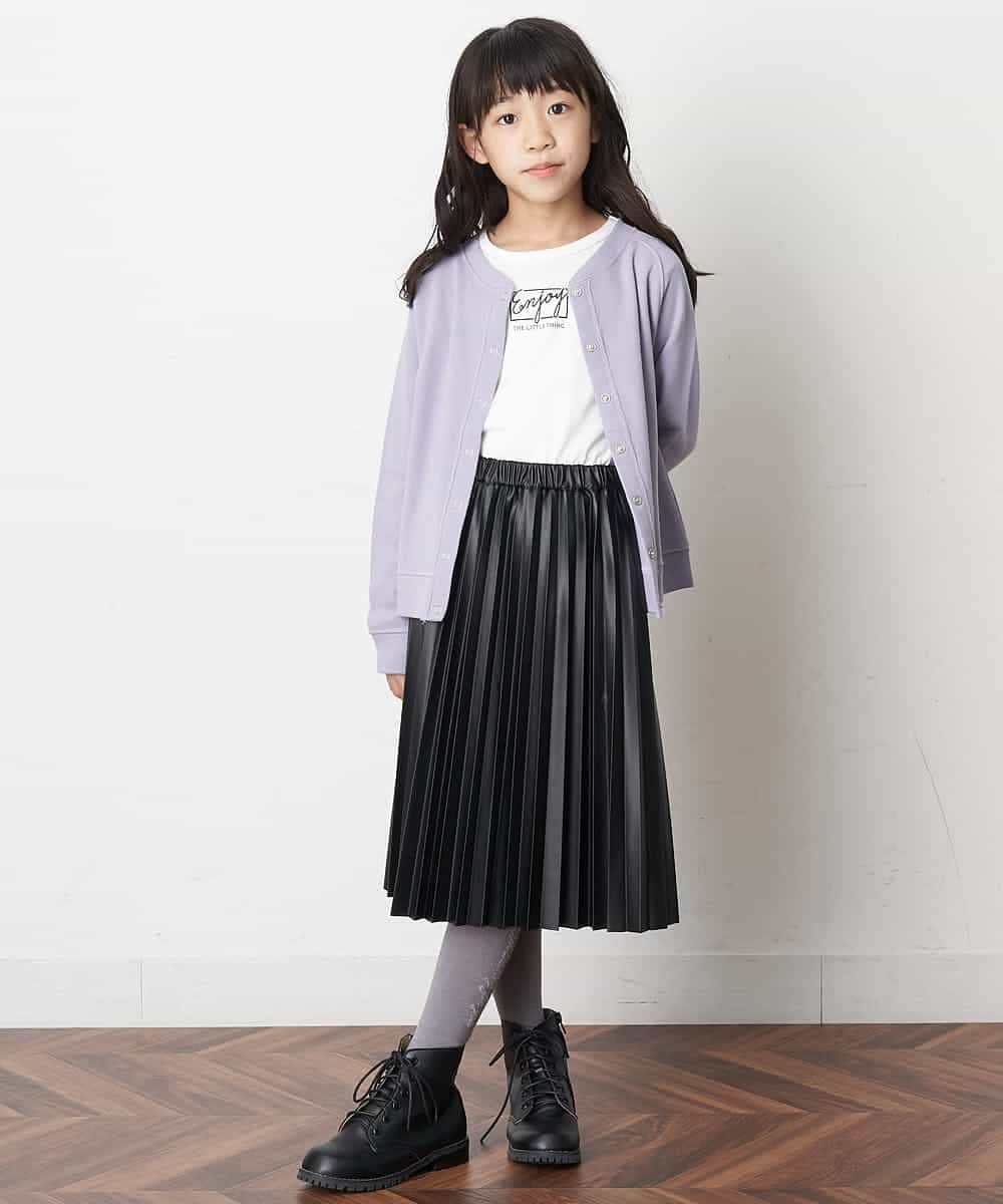 KJCJM21029 a.v.v KIDS(アー・ヴェ・ヴェ) [100-130]リングドットサカリバカーディガン ラベンダー