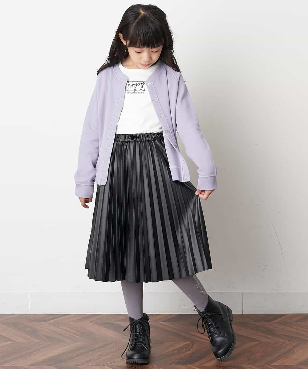 KJCJM21029 a.v.v KIDS(アー・ヴェ・ヴェ) [100-130]リングドットサカリバカーディガン ラベンダー