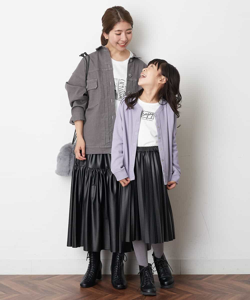 KJCJM21029 a.v.v KIDS(アー・ヴェ・ヴェ) [100-130]リングドットサカリバカーディガン ラベンダー
