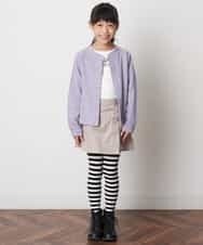 KJCJM21029 a.v.v KIDS(アー・ヴェ・ヴェ) [100-130]リングドットサカリバカーディガン ラベンダー