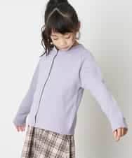 KJCJM21029 a.v.v KIDS(アー・ヴェ・ヴェ) [100-130]リングドットサカリバカーディガン ラベンダー