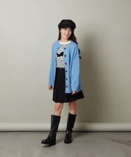 KJCJT30039 a.v.v KIDS(アー・ヴェ・ヴェ) [140-150]カールヤーンカーディガン ライトブルー