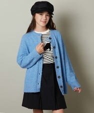 KJCJU30044 a.v.v KIDS(アー・ヴェ・ヴェ) [160]カールヤーンカーディガン アイボリー