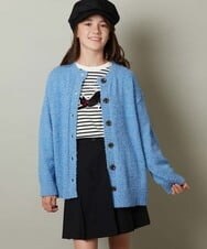 KJCJU30044 a.v.v KIDS(アー・ヴェ・ヴェ) [160]カールヤーンカーディガン アイボリー
