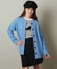 KJCJU30044 a.v.v KIDS(アー・ヴェ・ヴェ) [160]カールヤーンカーディガン アイボリー