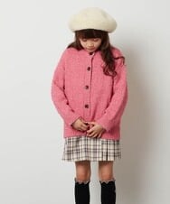 KJCJU30044 a.v.v KIDS(アー・ヴェ・ヴェ) [160]カールヤーンカーディガン アイボリー