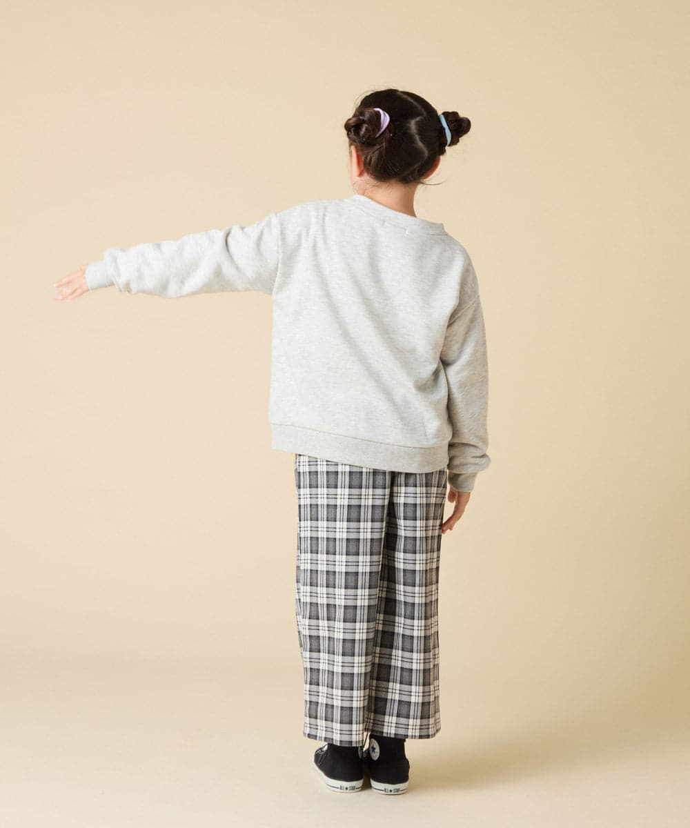 KJCKA41039 a.v.v KIDS(アー・ヴェ・ヴェ) [130-160]ワンポイント刺繍カーディガン ライトグレー