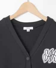 KJCKA41039 a.v.v KIDS(アー・ヴェ・ヴェ) [130-160]ワンポイント刺繍カーディガン ブラック