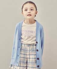 KJCKP40034 a.v.v KIDS(アー・ヴェ・ヴェ) [100-130]Vネックカラーカーディガン ブルー