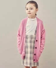 KJCKP40034 a.v.v KIDS(アー・ヴェ・ヴェ) [100-130]Vネックカラーカーディガン ブルー
