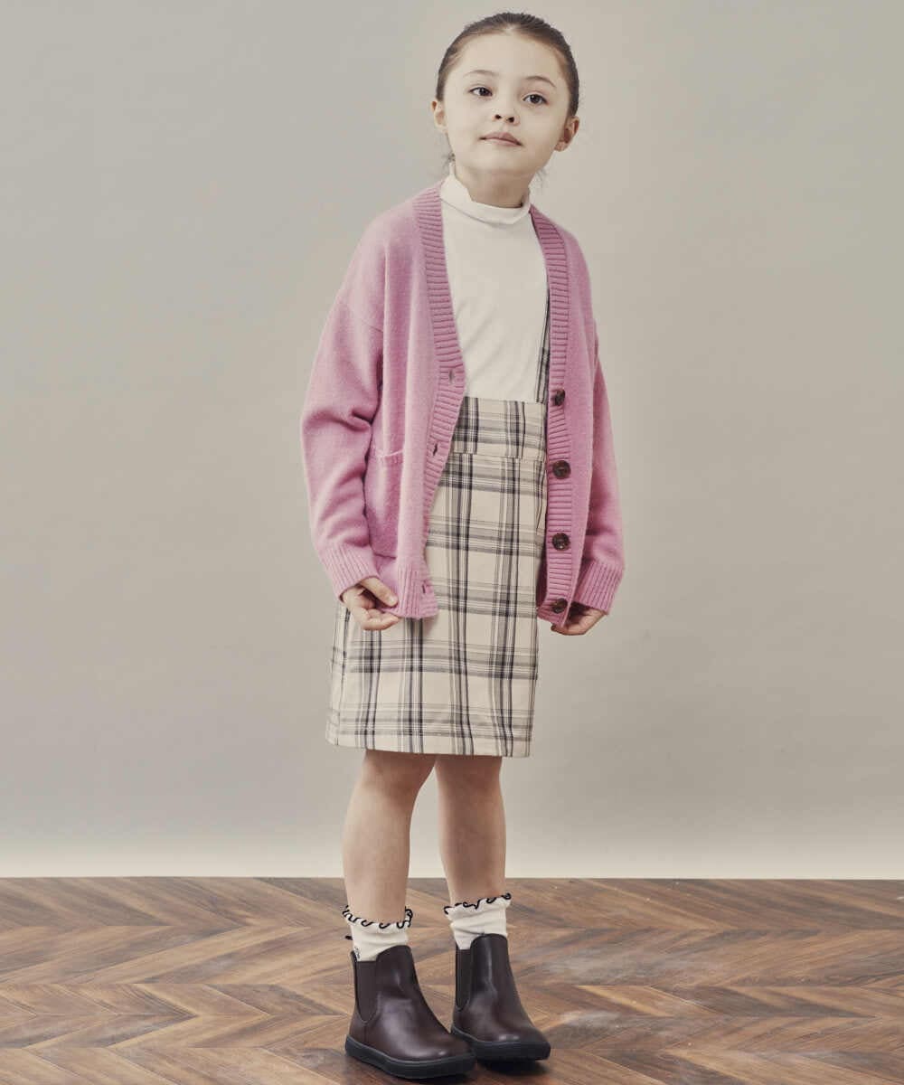 KJCKP40034 a.v.v KIDS(アー・ヴェ・ヴェ) [100-130]Vネックカラーカーディガン ブルー
