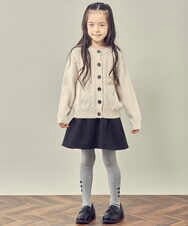 KJCKP41039 a.v.v KIDS(アー・ヴェ・ヴェ) [100-130]ケーブルカーディガン アイボリー
