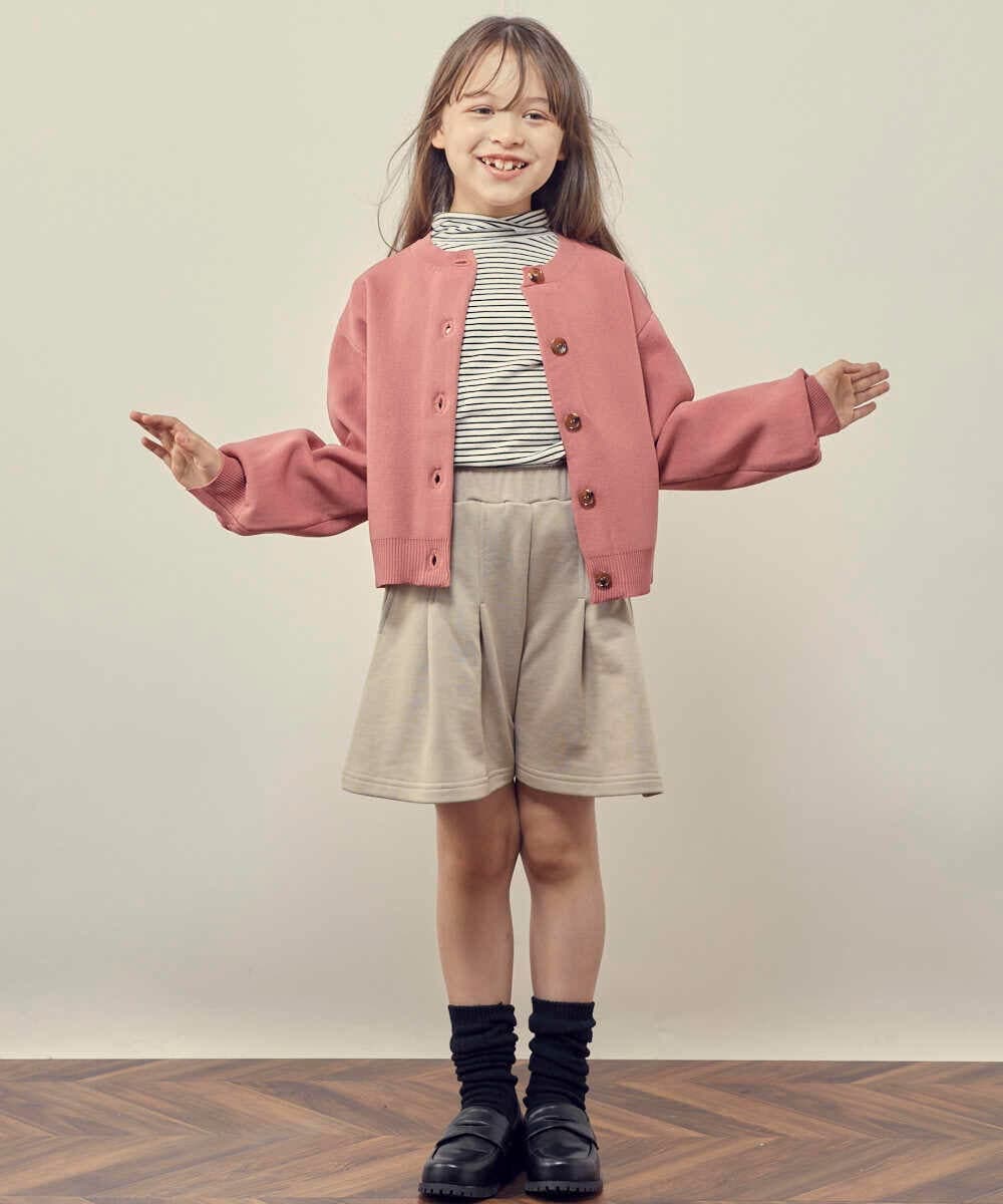 KJCKP42029 a.v.v KIDS(アー・ヴェ・ヴェ) [100-130]ミラノリブ丸首カーディガン ブルー
