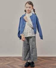 KJCKP42029 a.v.v KIDS(アー・ヴェ・ヴェ) [100-130]ミラノリブ丸首カーディガン ブルー