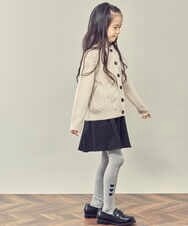 KJCKQ41044 a.v.v KIDS(アー・ヴェ・ヴェ) [140-150]ケーブルカーディガン ブラック