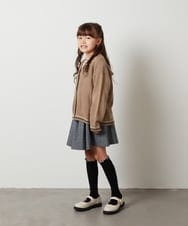 KJCKS42029 a.v.v KIDS(アー・ヴェ・ヴェ) [110-130]ライン入りニットカーディガン ベージュ