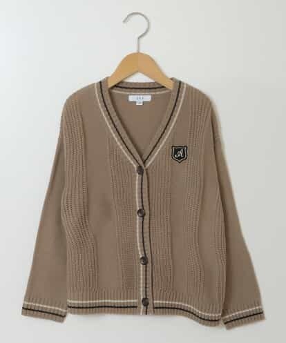 KJCKS42029 a.v.v KIDS [110-130]ライン入りニットカーディガン