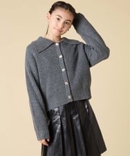 KJCLA40044 a.v.v KIDS(アー・ヴェ・ヴェ) [130-160]襟付きカーディガン ライトブルー