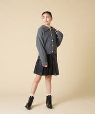 KJCLA40044 a.v.v KIDS(アー・ヴェ・ヴェ) [130-160]襟付きカーディガン ライトブルー