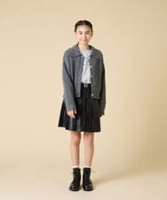KJCLA40044 a.v.v KIDS(アー・ヴェ・ヴェ) [130-160]襟付きカーディガン ライトブルー