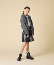 KJCLA40044 a.v.v KIDS(アー・ヴェ・ヴェ) [130-160]襟付きカーディガン ライトブルー