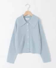 KJCLA40044 a.v.v KIDS(アー・ヴェ・ヴェ) [130-160]襟付きカーディガン ライトブルー