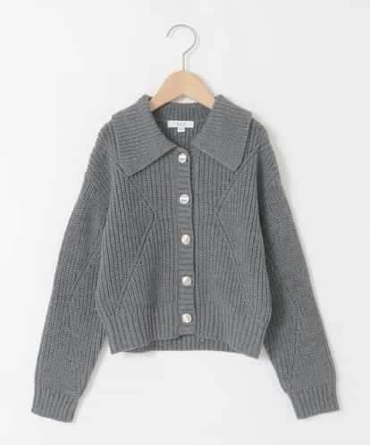 KJCLA40044 a.v.v KIDS [130-160]襟付きカーディガン